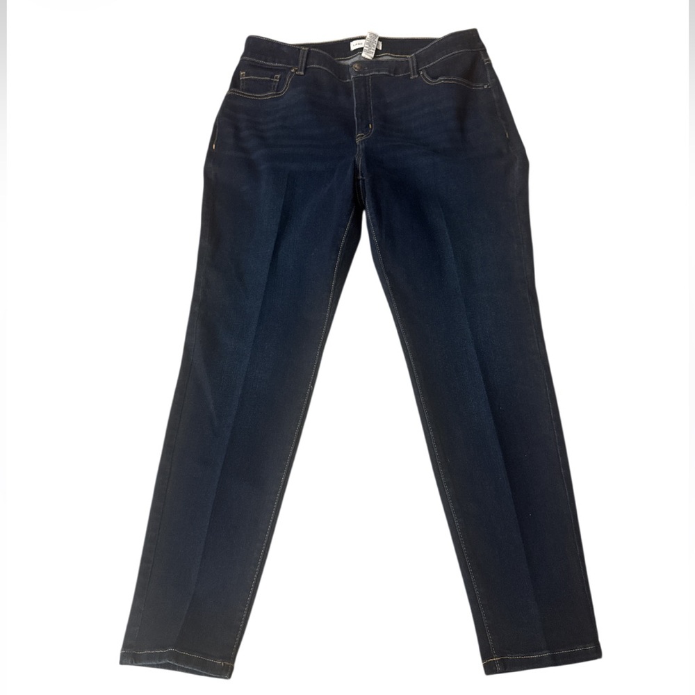 Lane Bryant Dark Blue Straight Leg Jeans Pleated - Size 18